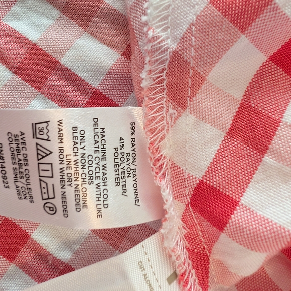 LOFT Red and White Checkered Dress - Picture 4 of 5